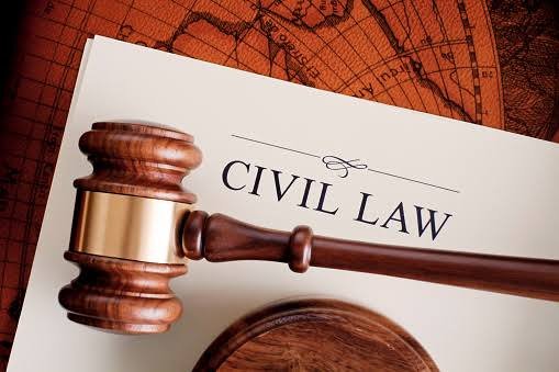 Civil Law Books and Gavel